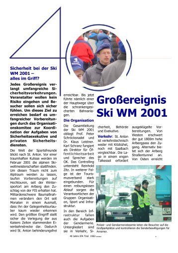 Alpine Ski-WM 2001 St. Anton am Arlberg - IPA Tirol