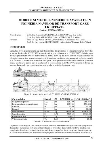 modele si metode numerice avansate in ingineria navelor ... - IPA SA