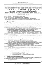 cercetÄri privind implementarea unui sistem ecologic etanÅ ... - IPA SA