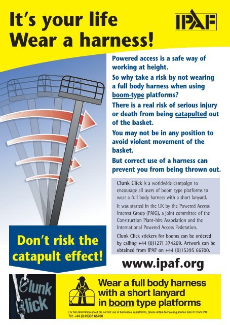 catapult effect - IPAF