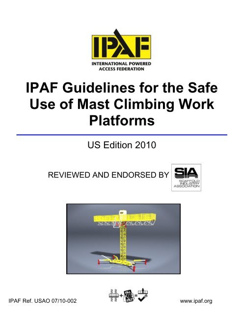 IPAF Guidelines for the Safe Use of Mast Climbing Work Platforms