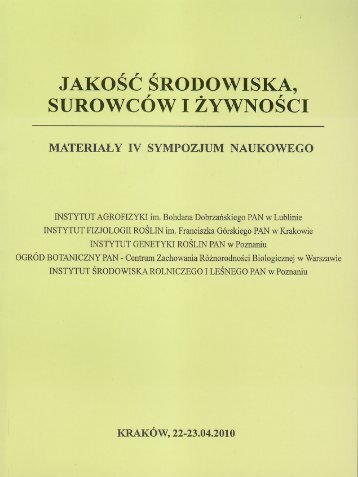 4. 2009 (pdf) - Instytut Agrofizyki im. Bohdana DobrzaÅskiego PAN w ...