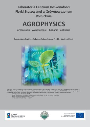 agrophysics - Instytut Agrofizyki im. Bohdana DobrzaÅskiego PAN w ...