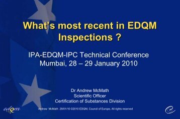 EDQM Inspections