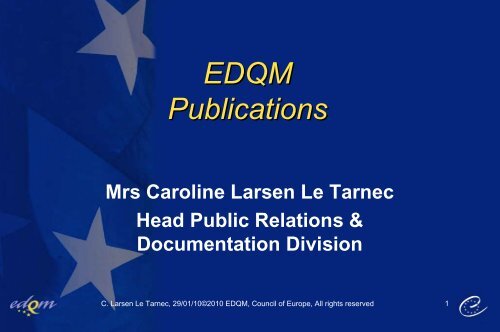 EDQM Publications