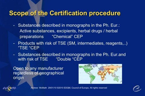 Certification procedure