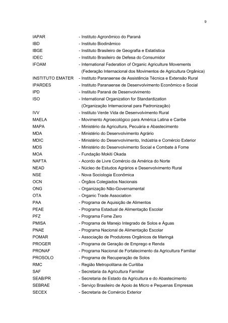 IPARDES & IAPAR. O mercado de orgÃ¢nicos no ParanÃ¡