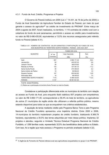 DiagnÃ³stico socioeconÃ´mico do TerritÃ³rio Norte Pioneiro - Ipardes