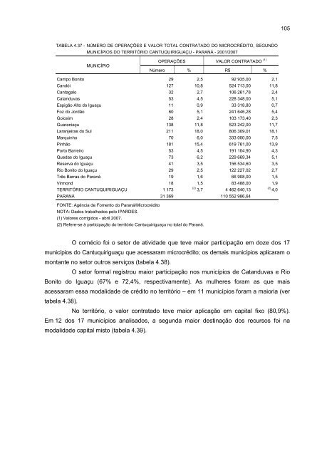 1. fase: caracterizaÃ§Ã£o global - Ipardes