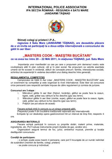 Concurs de gatit Tasnad - IPA Romania