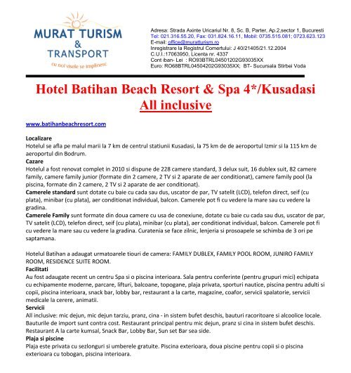 Hotel Batihan Beach Resort & Spa 4*/Kusadasi - IPA Romania