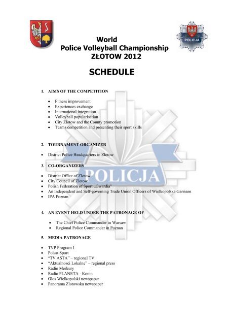 World Police Volleyball Championship ZÅOTOW ... - IPA Romania