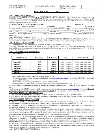 CONTRACT Nr. - IPA Romania