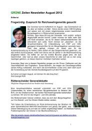 GRÜNE Zeiten Newsletter August 2012 - Die Grünen Essen