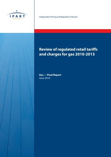 Review of regulated retail tariffs and charges for gas 2010-2013