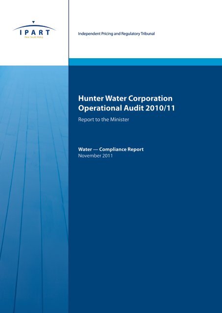 Hunter Water Corporation Operational Audit 2010/11 - IPART - NSW ...