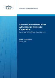 Review of prices for the Water Administration Ministerial Corporation