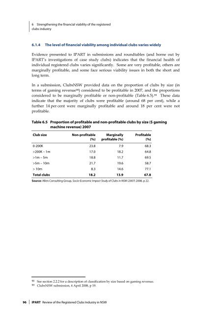 Review of the Registered Clubs Industry in NSW - Clubs NSW