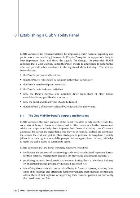 Review of the Registered Clubs Industry in NSW - Clubs NSW