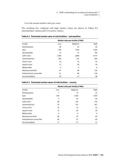 Review of the Registered Clubs Industry in NSW - Clubs NSW