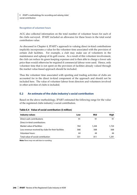 Review of the Registered Clubs Industry in NSW - Clubs NSW