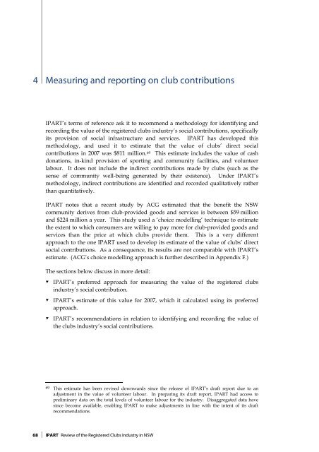 Review of the Registered Clubs Industry in NSW - Clubs NSW
