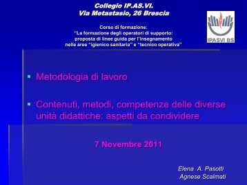 Diapositiva 1 - Collegio IP.AS.VI. di Brescia