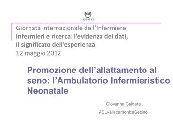 l'ambulatorio infermieristico neonatale - Collegio IP.AS.VI. di Brescia