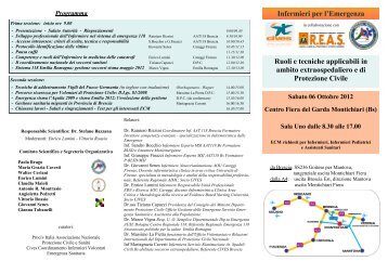 Infermieri per l'Emergenza Ruoli e tecniche applicabili in ambito ...