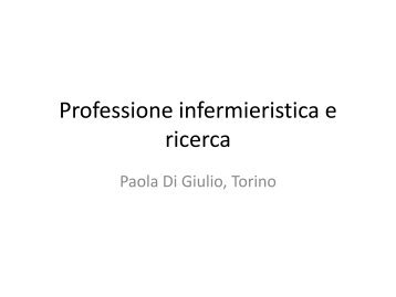 Professione infermieristica e ricerca - Collegio IP.AS.VI. di Brescia