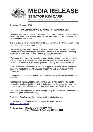 media release template