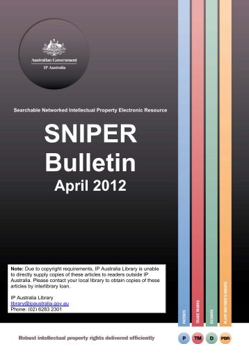 SNIPER Bulletin 2012-04 - IP Australia