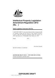 Intellectual Property Legislation Amendment ... - IP Australia