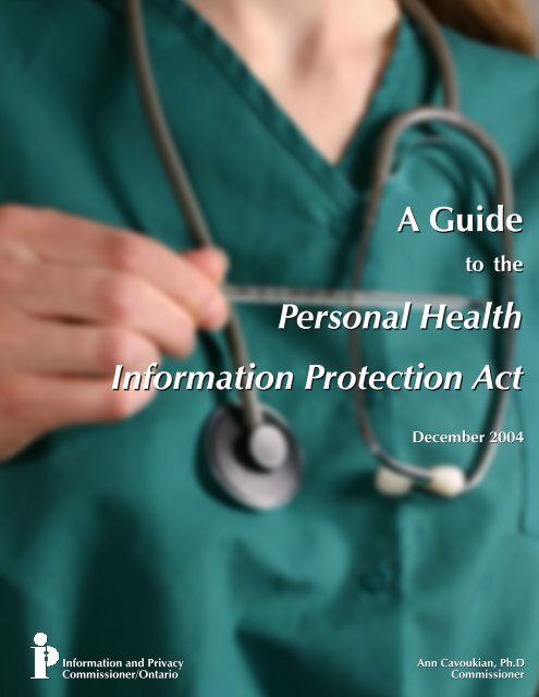 A Guide To The Personal Health Information Protection Act a-guide-to-the-personal-health-information-protection-act