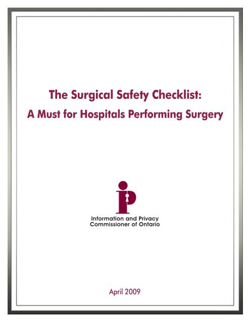literature review on surgical safety checklist