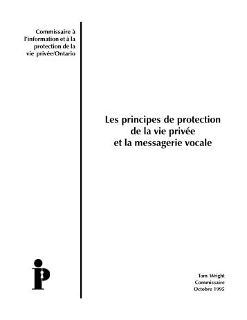 Les principes de protection de la vie privée et la messagerie vocale