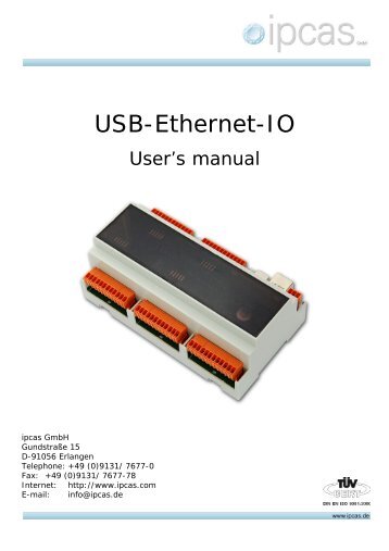 Ethernet-IO, USB-I/O, Univesal I/O, analog and digital - ipcas
