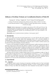 Influence of Sorbitan Trioleate on Crystallization Kinetics of ... - ipcbee
