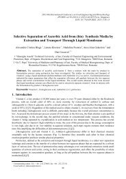 Selective Separation of Ascorbic Acid from (bio) Synthesis ... - ipcbee