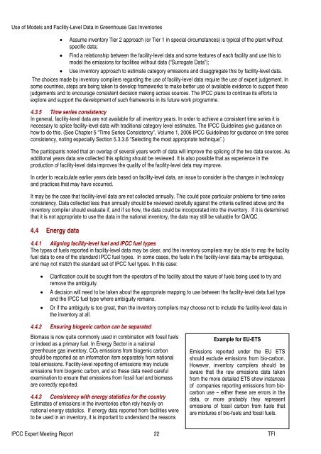 Use of Models and Facility-Level Data in Greenhouse Gas Inventories