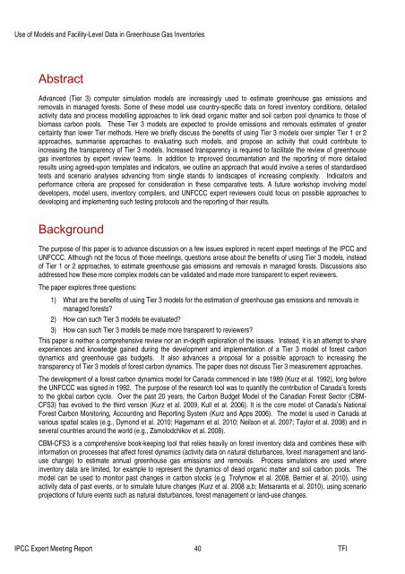 Use of Models and Facility-Level Data in Greenhouse Gas Inventories