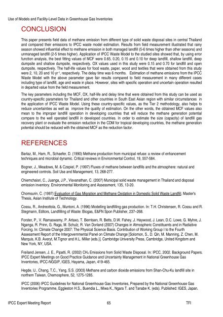 Use of Models and Facility-Level Data in Greenhouse Gas Inventories