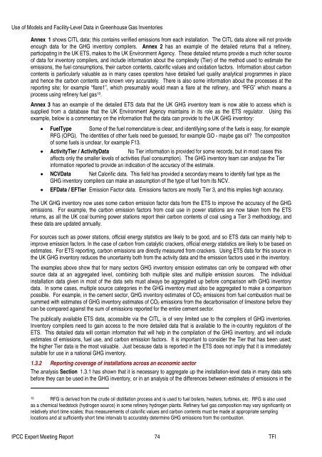 Use of Models and Facility-Level Data in Greenhouse Gas Inventories