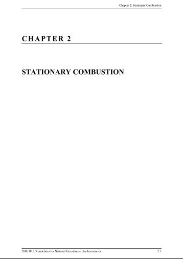 chapter 2 stationary combustion - IPCC - Task Force on National ...