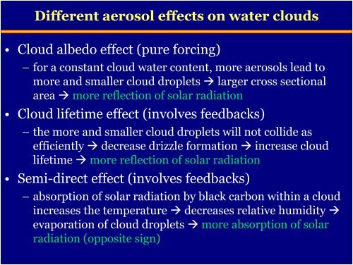 Indirect Effects: Aerosol and Cloud Microphysics Ulrike Lohmann