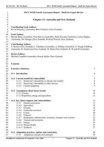 Chapter 11: Australia and New Zealand - IPCC