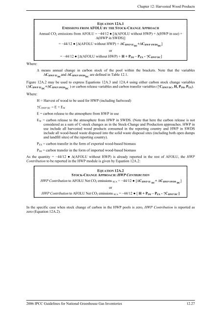 chapter 12 harvested wood products - IPCC - Task Force on ...