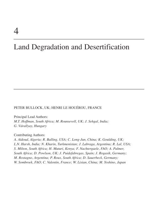 Land Degradation And Desertification Ipcc