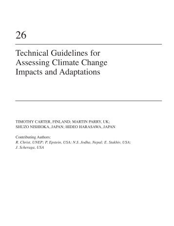 Technical Guidelines for Assessing Climate Change Impacts ... - IPCC