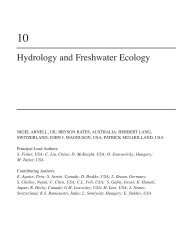 Hydrology and Freshwater Ecology. - IPCC